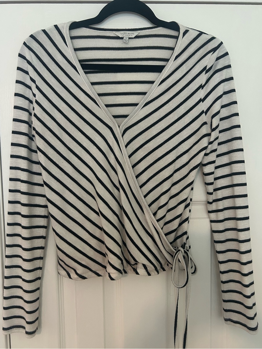 Lucky Brand | Striped Wrap Top